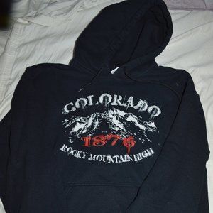 Gildan Heavy Blend Men's Med Colorado 1876 Rocky Mountain High Sweatshirt Hoodie